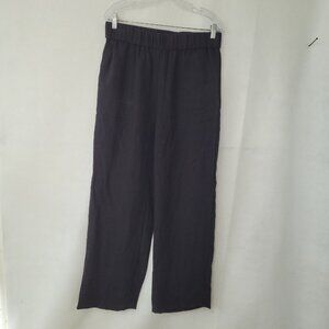 Calvin Klein Pant Women M Black Viscose Nylon Elastic Waist Pull On Beach Casual